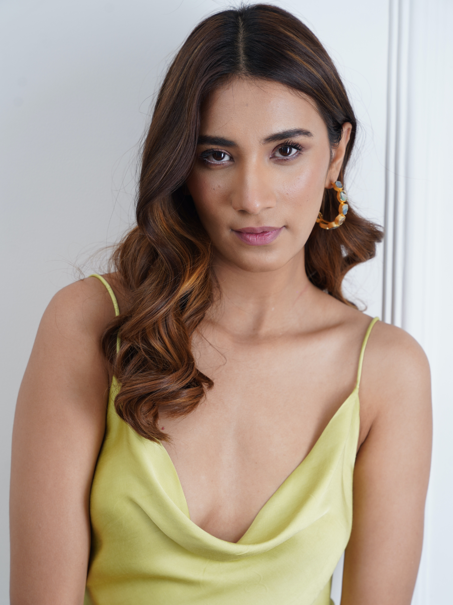 Satin Camisole in Lime