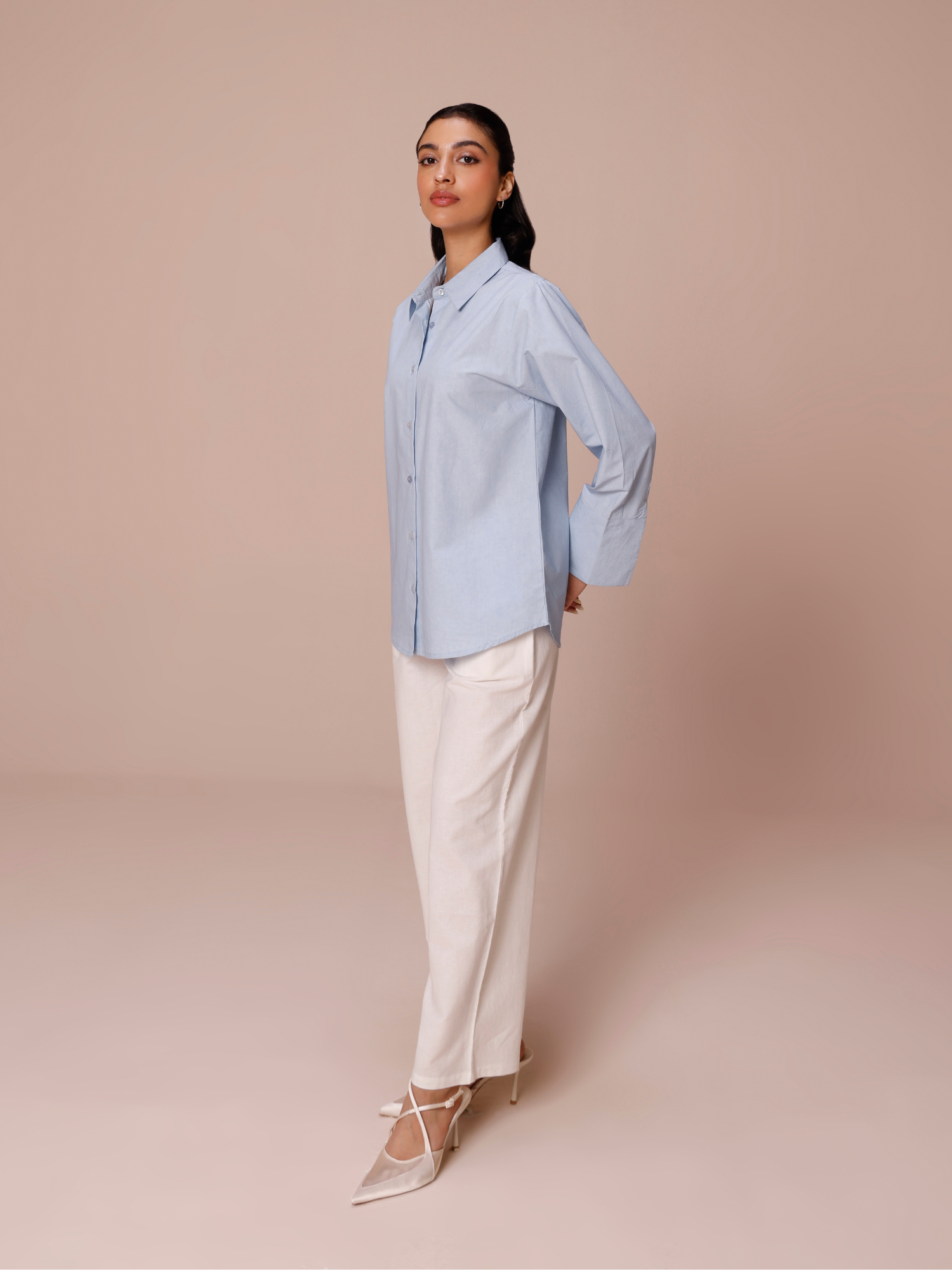 Shop poplin shirt in blue