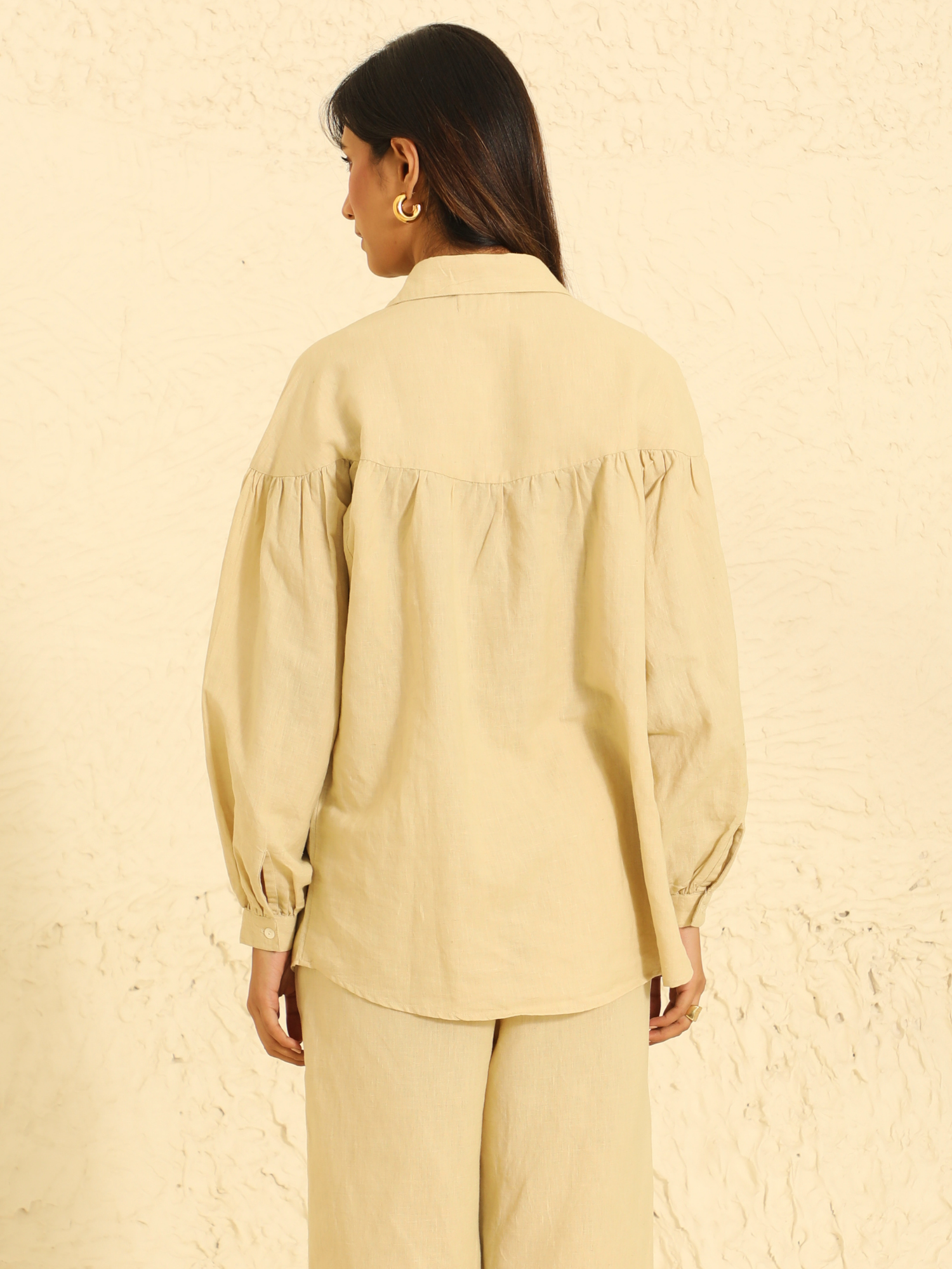 Premium Linen Co-ord Set in Natural Beige