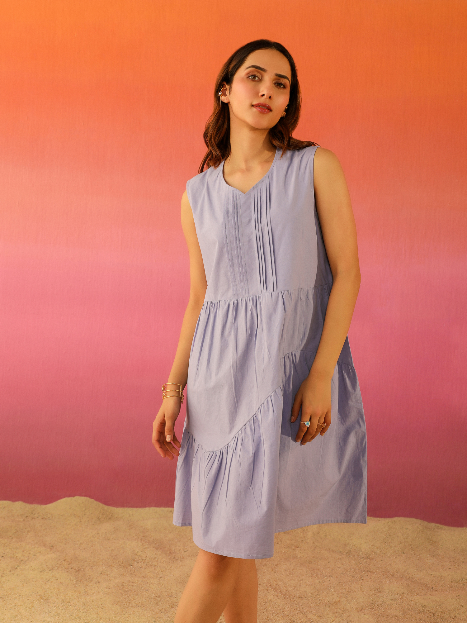 Popsicle Poplin Dress in Lavender