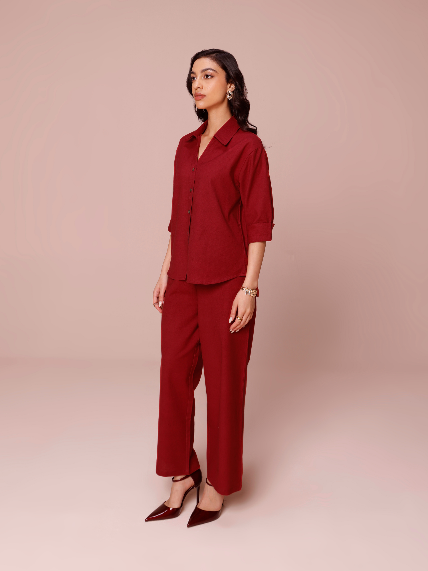 Buy women coord in maroon