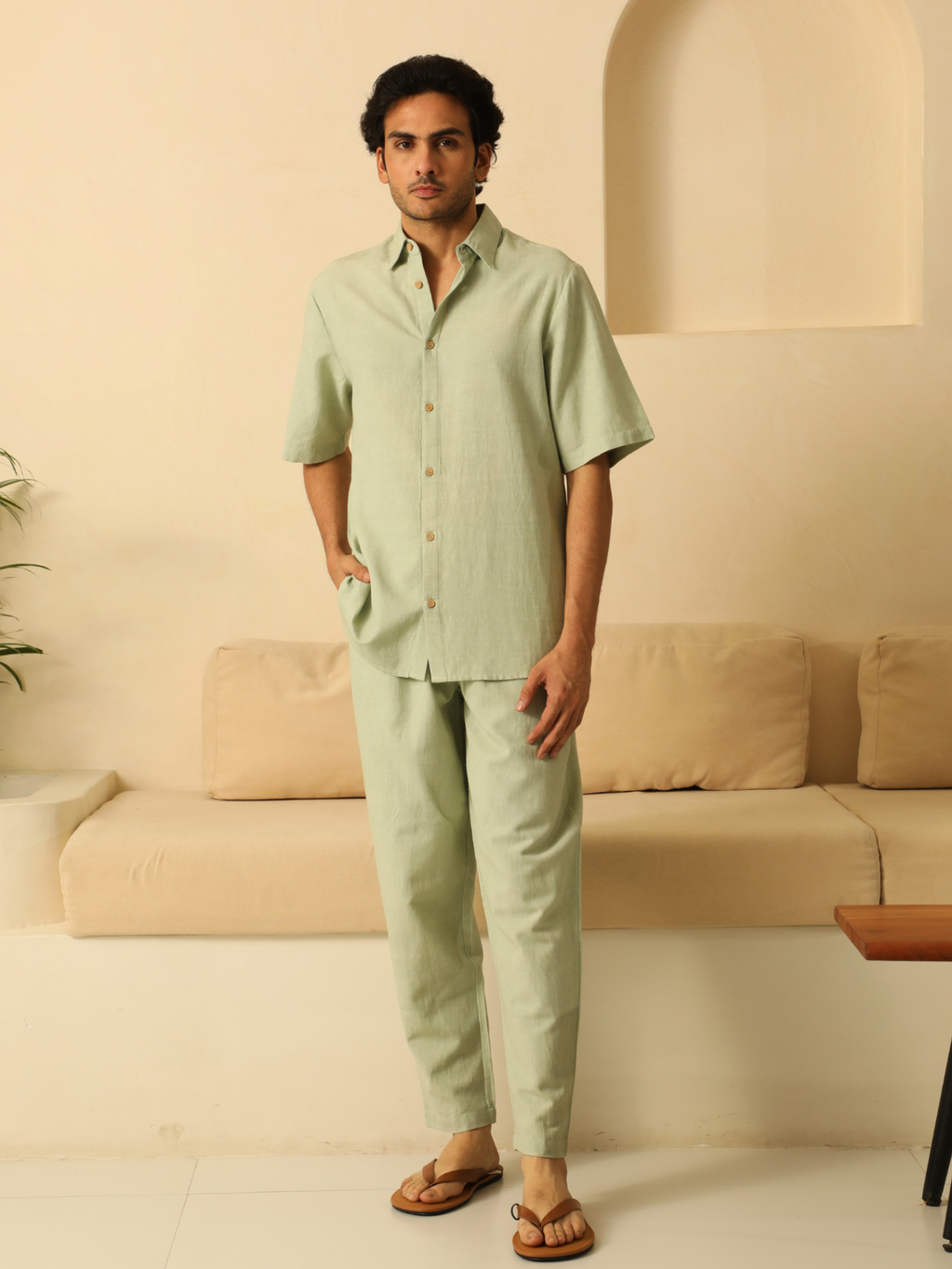 Brioni Men's Silk-Linen Solid Trousers | Neiman Marcus