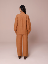 Tailored Premium Linen Co-ord Set in Mocha