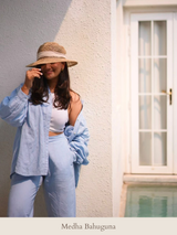 Premium Linen Co-ord Set in Powder Blue