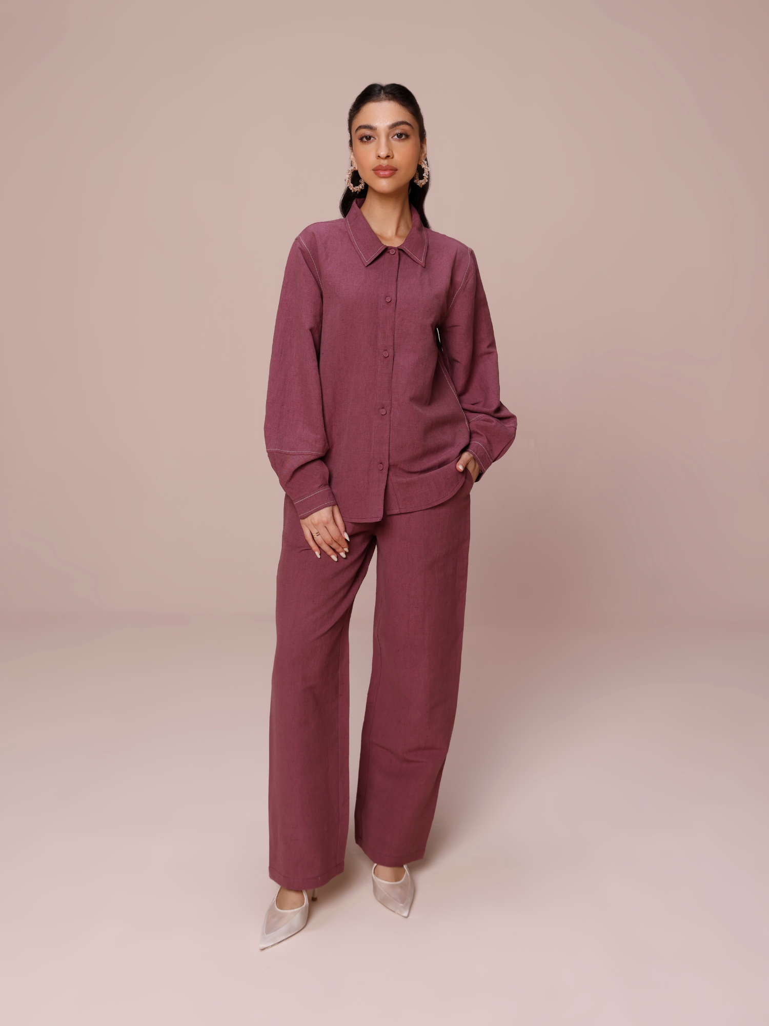 Buy Plum shirt pant set