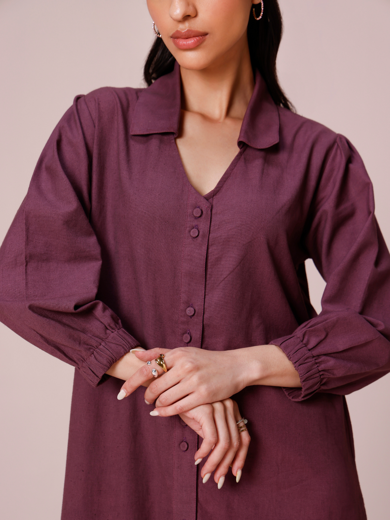 Shop women plum long dress